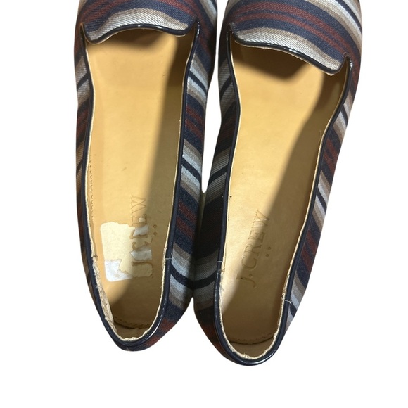 J.Crew Women’s Striped Loafers Flats Size 7 Preppy Classic Slip On Shoes - Picture 4 of 6